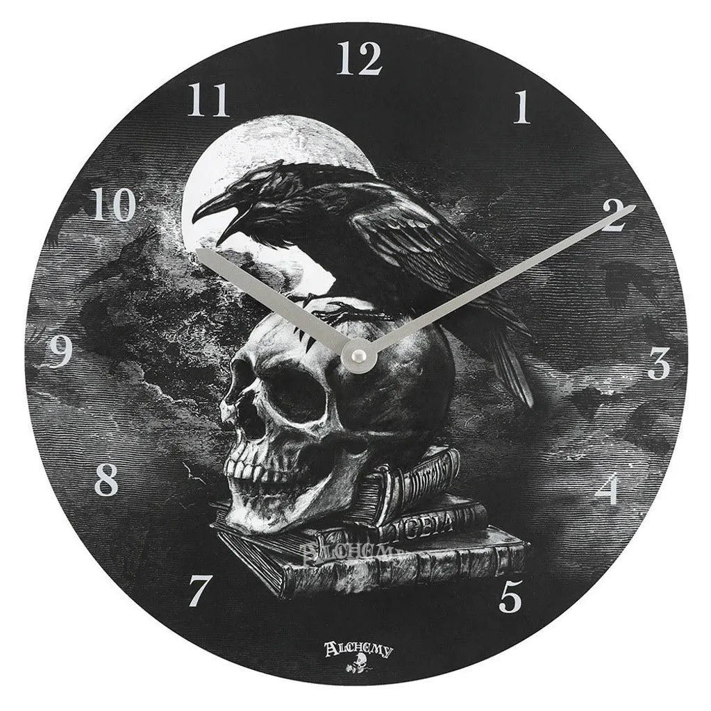  Alchemy - Wanduhr "Poe's Raven" SD3536 (Einheitsgröße) (Schwarz)