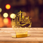  Ramadan Eid Mubarak Dekorationen LED Eid Mubarak Acryl Ornamente Mond Sterne, Muslim Festival Dekorationen