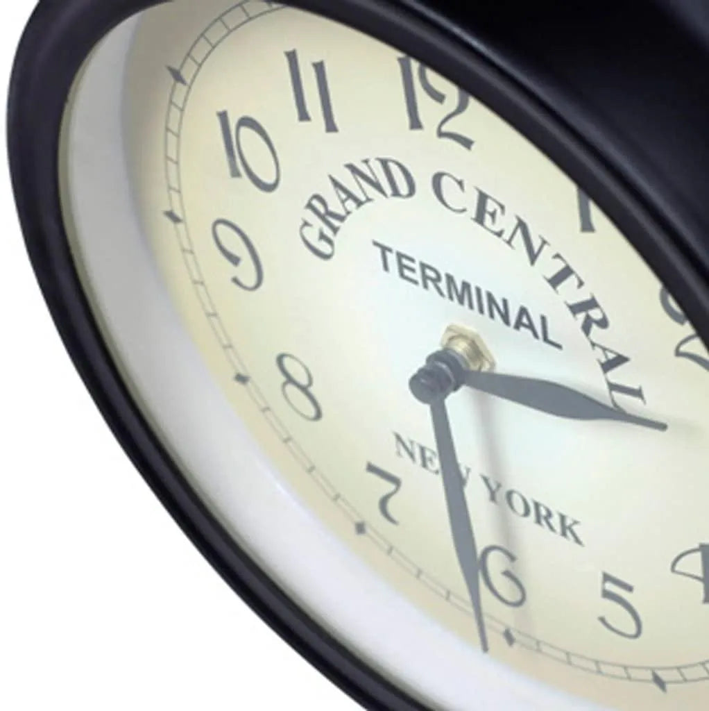  Wanduhr Schmiedeeisen Gartenuhr Bahnhofsuhr 2-seitig Handgefertigt Grand Central Terminal New York