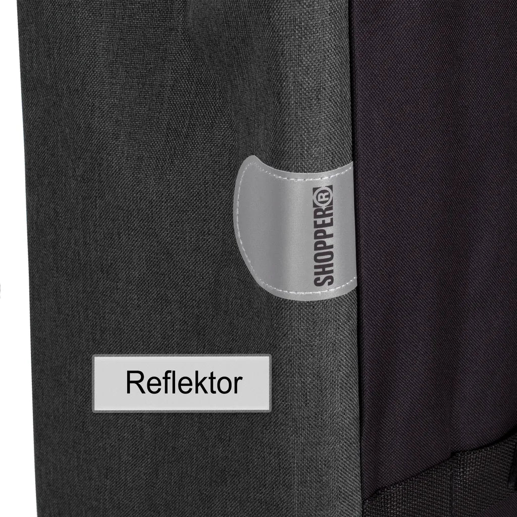  Andersen Einkaufstrolley Sondermodell Royal XXL Alu Und 61 Liter Einkaufstasche Folke Schwarz Mit Kühlfach, Trolleygestell Zusammenklappbar