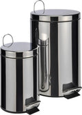  2tlg. Set Treteimer Aus Edelstahl 3L / 12L