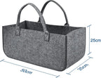  ACXIN 2 Stück Filzhandtasche, 30kg Belastbare Multifunktionshandtasche, Hochwertiger Einkaufskorb, Großvolumige Einkaufstasche (Hellgrau)