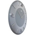  JVD HC34.2 Wanduhr Quarz Analog Grau Rund