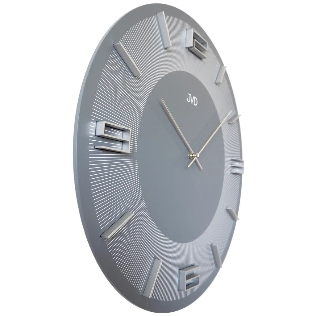  JVD HC34.2 Wanduhr Quarz Analog Grau Rund