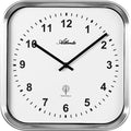  Atlanta 4384/0 Wanduhr Funk Funkwanduhr Analog Silbern