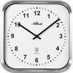  Atlanta 4384/0 Wanduhr Funk Funkwanduhr Analog Silbern