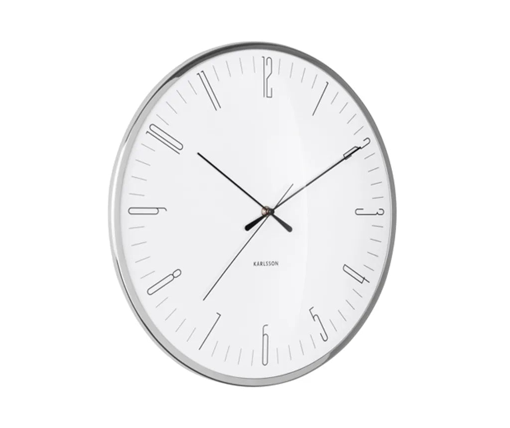 Karlsson Wanduhr 'Dragonfly' Aluminium Weiß, Ø 40 Cm