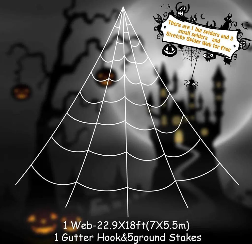  Halloween Spinnennetz Deko Set Halloween Party Gartendeko (7 X 5.5 M)