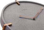  NeXtime Wanduhr NX3515 Mohawk Wall, Lautlos, Rund, ø 32cm, Grau, Beton, Rosegold