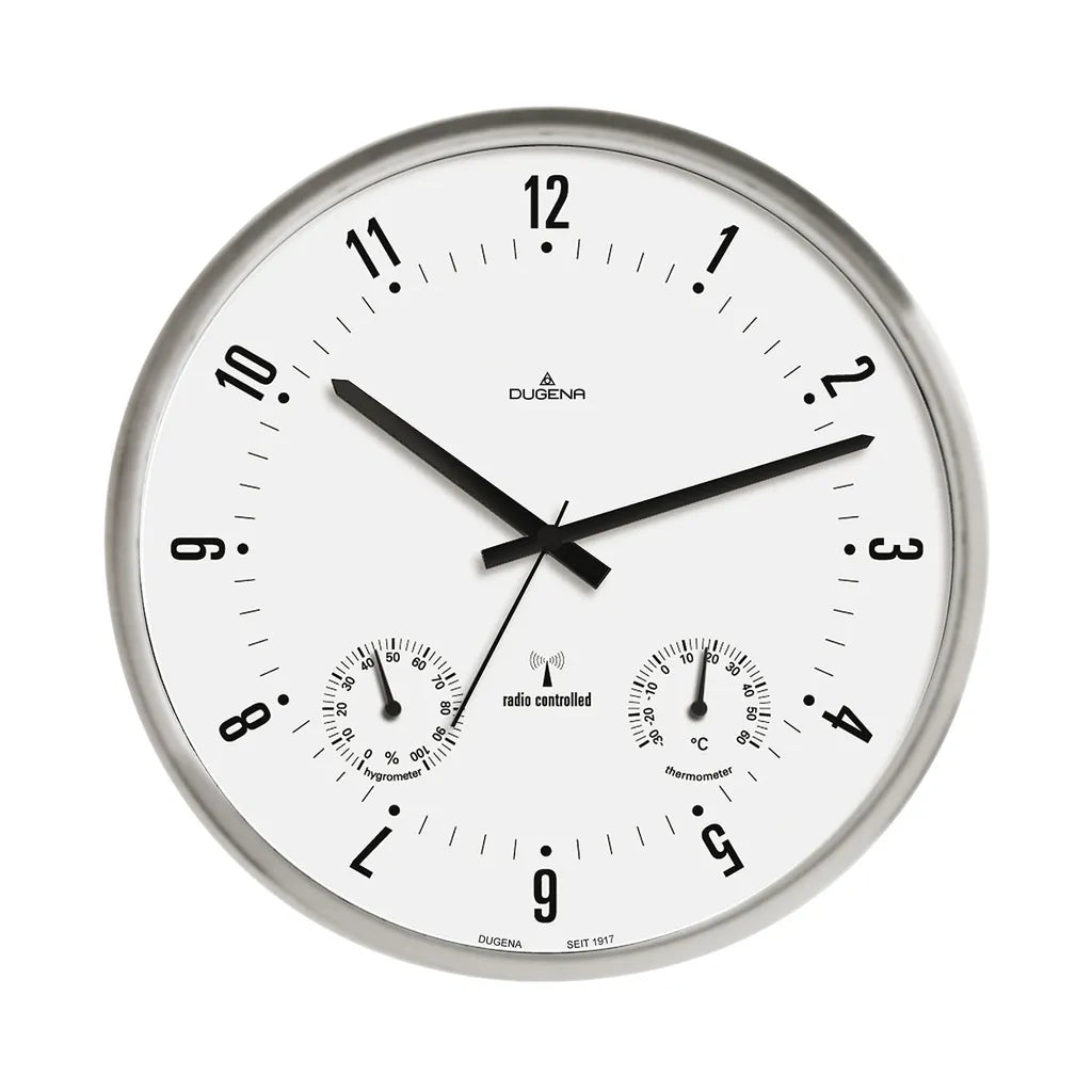  DUGENA 4277430 Wanduhr Funkuhr Analog Weiss