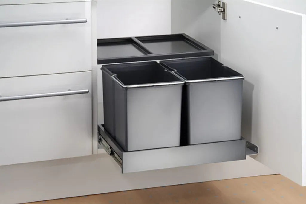  Naber Double Shorty Plus. Abfallsammler, Anthrazit. - Mülleimer