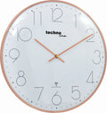  Technoline Funk-Wanduhr, Ø 350 Mm, Roségold, Analog,