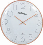  Technoline Funk-Wanduhr, Ø 350 Mm, Roségold, Analog,