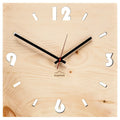  Huamet CH41-A-1604 Holz-Wanduhr Zirbe Quadratisch