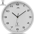  Monzana Wanduhr Funk Automatische Zeitumstellung Geräuscharm Quarzuhrwerk Analog 31 Cm Indoor Funkuhr Uhr Modern Weiß