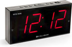  Digitale Wekker Met Snooze Functie - Dual Alarmklok - Groot Rood Display - Strak Design (HCG006)