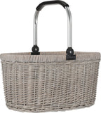  Einkaufskorb Nachhaltig Stabil Natur - Weide 22 L Beige 46,5 X 31 X 29 Cm - Grau