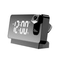  Projektorwecker Für Schlafzimmer, Digitalwecker Mit 0-100% Dimmer Und 2 USB-Ladeanschlüssen, 180° Drehbarer Projektor, Doppelwecker, Snooze, Klares LED-Display, Digitaluhr Für Vielschläfer, Schwarz