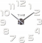  3D Wanduhren Wanduhr Groß Uhr Mute Decor Wandtattoo Modern Deko Geschenk Home Office Büro DIY Wohnwand Wohnzimmer Wand Decoration Design Schwarz Retoo