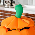  Outsunny 115 Cm Halloween Deko Aufblasbar Kürbisgeist Mit Beweglicher Katze Helloween-Gartendeko Mit LED Lichter Wasserdicht Für Indoor Außen Hof Rasen Haus Halloween Party