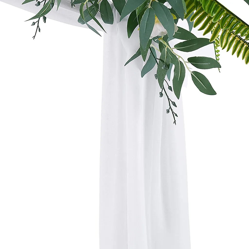  Querbehang Weiß Tüll Foto Hintergrund Hochzeit Vorhang Deko Weiss Hochzeitsbogen Gardinen Freihanddeko Dekoration Für Fotografie Party Hochzeit Geburtstag Taufe 70x600 Cm