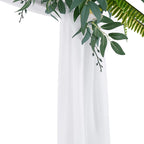  Querbehang Weiß Tüll Foto Hintergrund Hochzeit Vorhang Deko Weiss Hochzeitsbogen Gardinen Freihanddeko Dekoration Für Fotografie Party Hochzeit Geburtstag Taufe 70x600 Cm