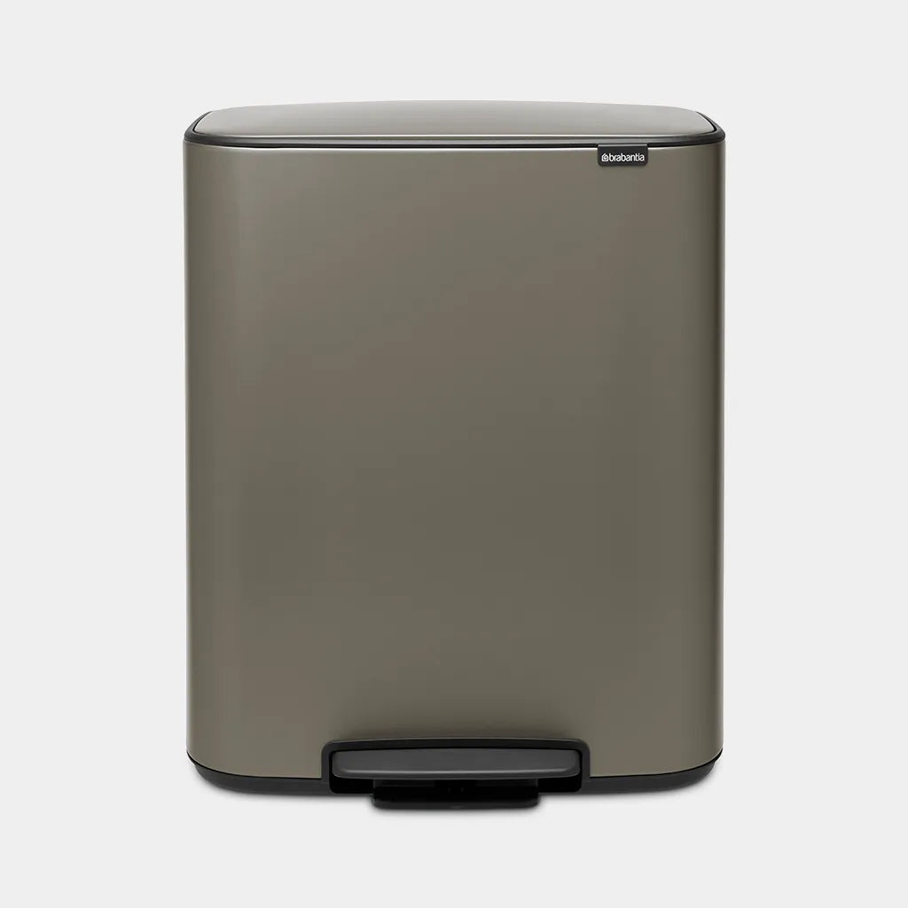  BRABANTIA Tretmülleimer Bo 2 Eimer 30+30 L Platin