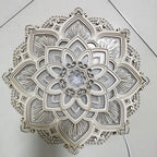  LED Nachtlicht, Lotus Blume Mandala YOGA LED Licht Hängende Wand Skulptur Lampe Wandleuchte Dekorative