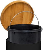  Mülleimer Schwarz, 30 L, Metall