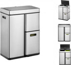  EKO Sensor-Mülleimer Mirage Plus 1x30 L + 2x15 L Mattsilber