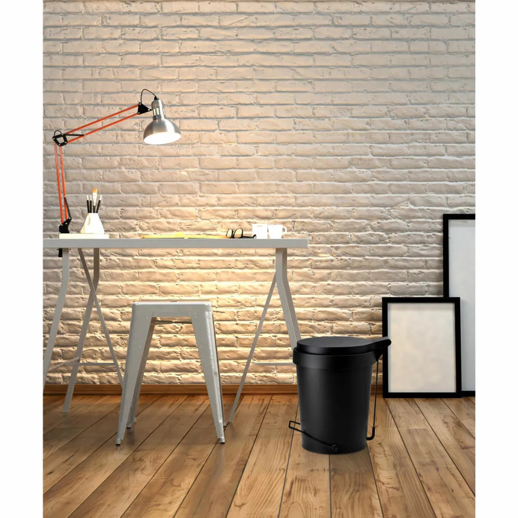  Authentics Tip Treteimer 15 L, Abfalleimer, Papierkorb, Polypropylen, V2A, Schwarz, 1087199