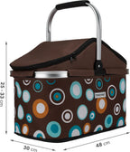  Kühlkorb 25 Liter Braun Hellblau - Dunkelbraun