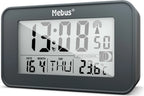  Mebus Digitaler Funkwecker Mit Mondkalender, Beleuchtung, Innenthermometer, 2 Weckzeiten, Schlummer-Funktion