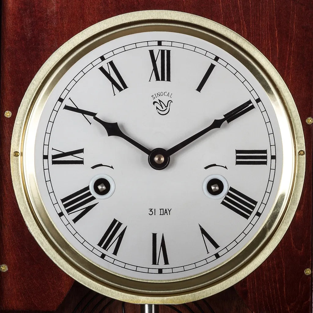  Wanduhr Pendeluhr Regulator Antik Mechanisch Mahagoni Holz Uhr Theseus