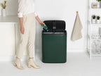  MÜLLTRENNER 2 X 30 L Müllsortierer Abfalleimer Müllsammler Dunkelgrün BRABANTIA