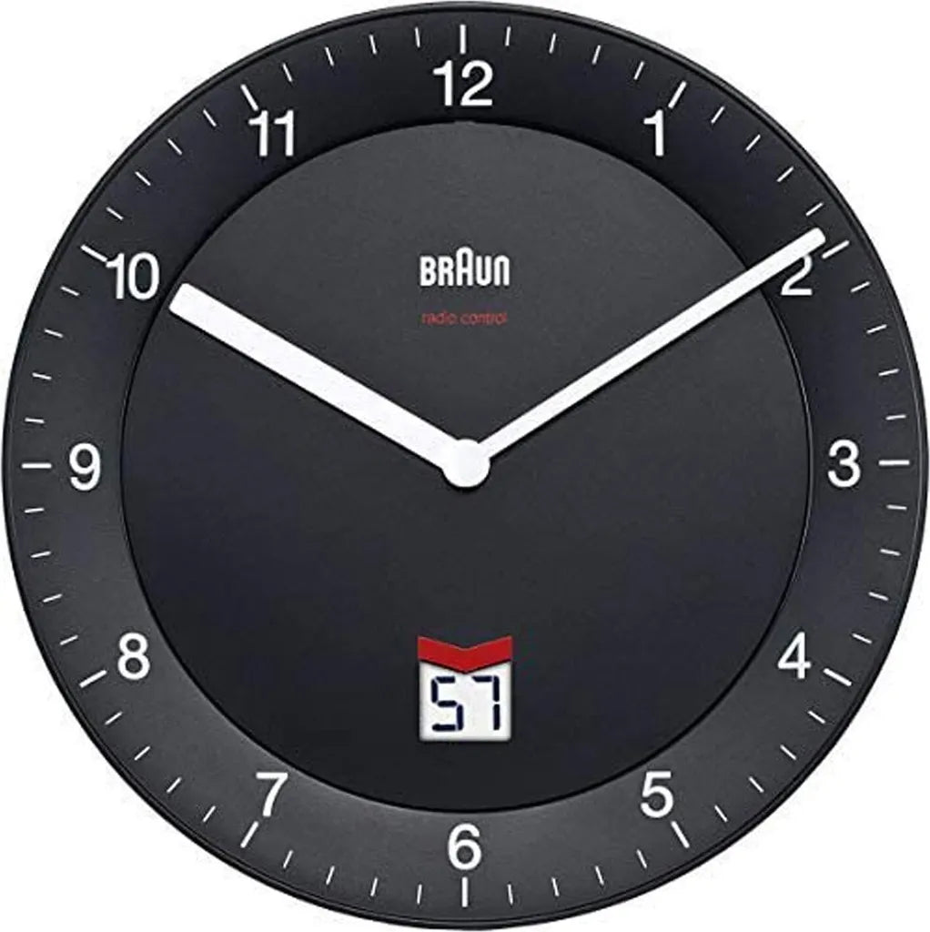  Braun BC06B-DCF, Quarzwecker, Rund, Schwarz, Analog, Akku, AA