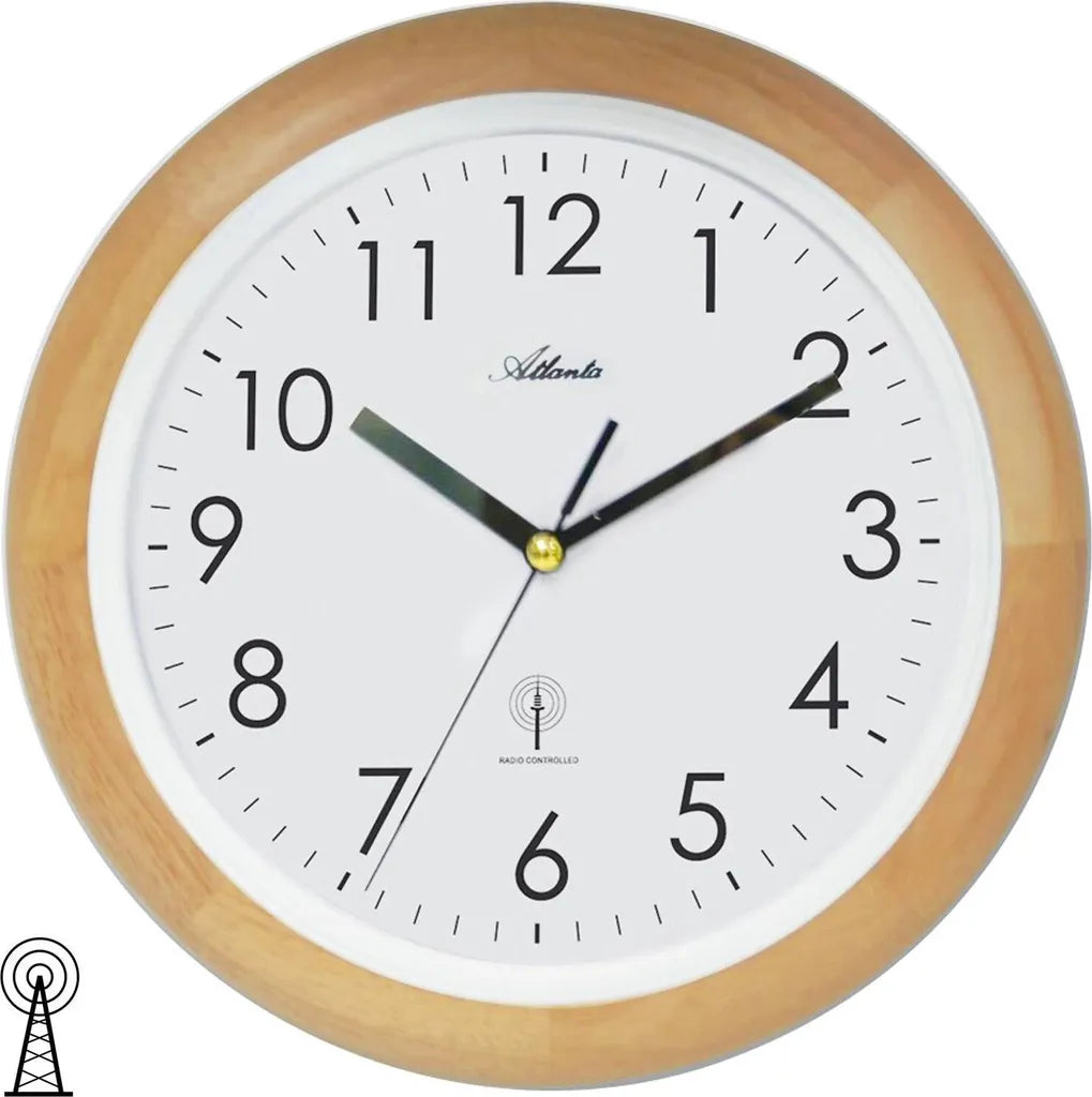  Atlanta Wanduhr, Funk, Ø 25,5 Cm, 4323-30