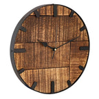  Tinkaro Wanduhr BEDAR Mangoholz Wohnzimmeruhr Braun