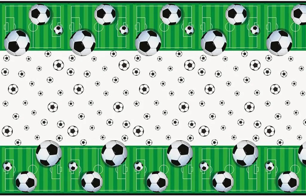 Unique Fussball-Tischdecke Grün-weiss-schwarz 137,16x274,32cm