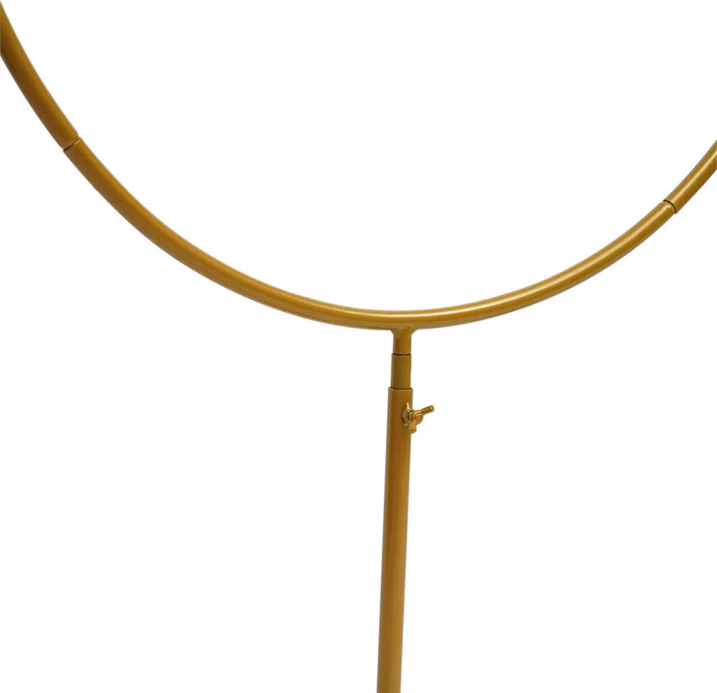  2 Stück 60cm Ballonständer Set 45-90cm Höhenverstellbar Metall Ballonhalter Säulenbogen Hochzeitsfeier Blumen Rahmen (gold) Für Party Hintergrund Dekoration