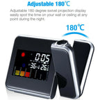  LCD Wecker Funkuhr LED Funkwecker Snooze Alarm Tischuhr Mit Projektion