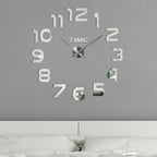  3D Wanduhren Wanduhr Groß Uhr Mute Decor Wandtattoo Modern Deko Geschenk Home Office Büro DIY Wohnwand Wohnzimmer Wand Decoration Design Schwarz Retoo