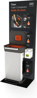  Joseph Joseph Abfalleimer Titanmit Pressfunktion 90 Liter
