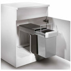  Wesco Einbau-Abfallsammler Double Boy - 30 Liter (2x15 Liter), Silber/anthrazit, Ab 30er Schrankbreite