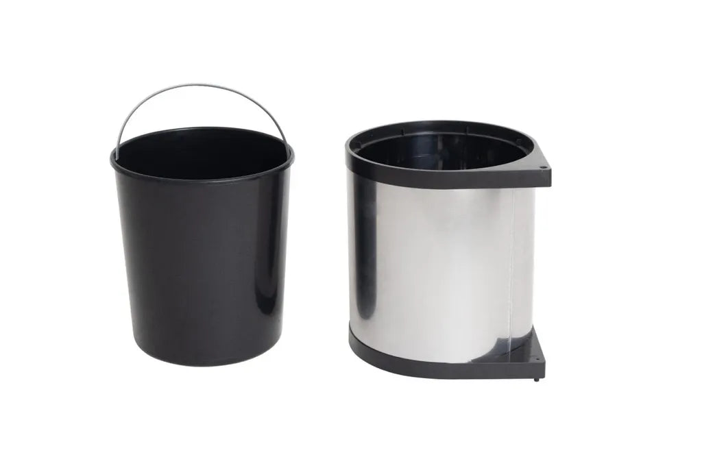  TrendLine Einbaumülleimer 12 L Edelstahl Glänzend Ca. 26,5 X 29 Cm