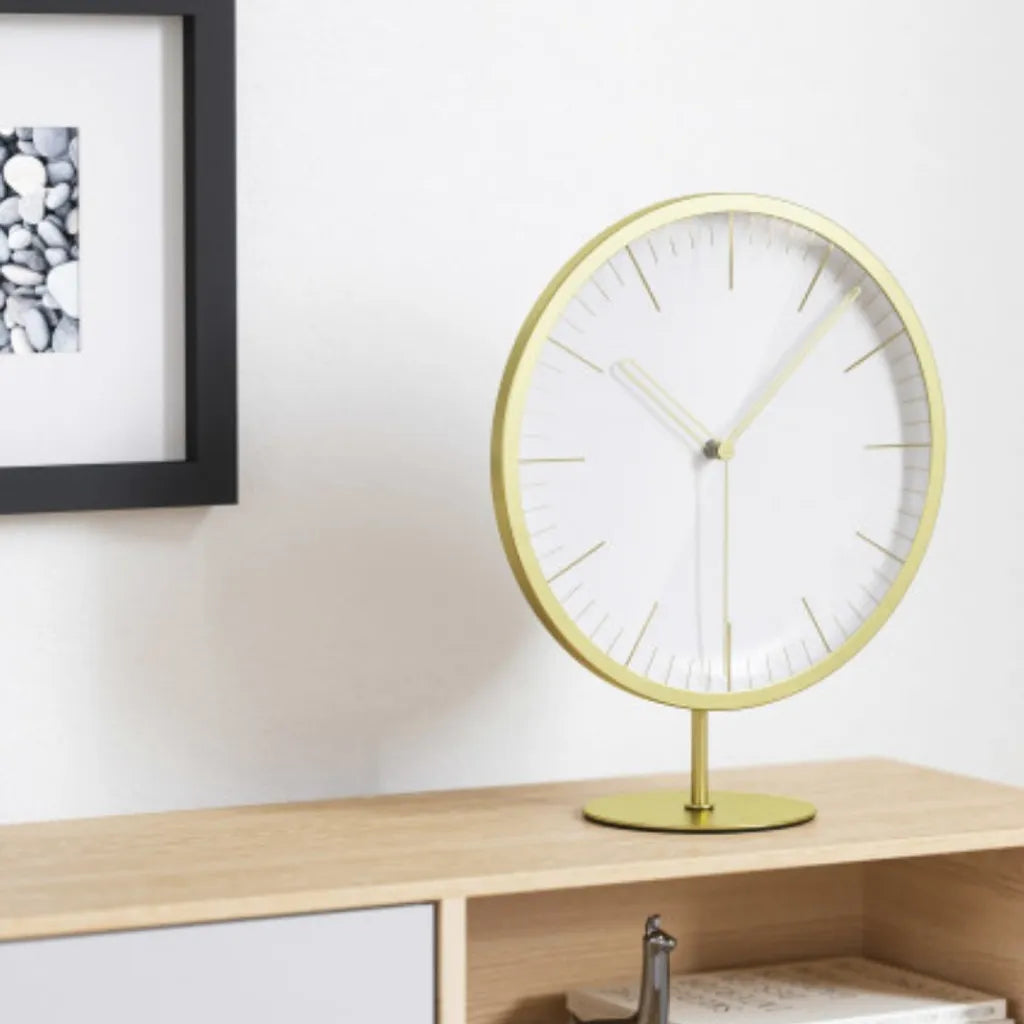  Umbra INFINITY Clock Uhr Wanduhr Standuhr Gold
