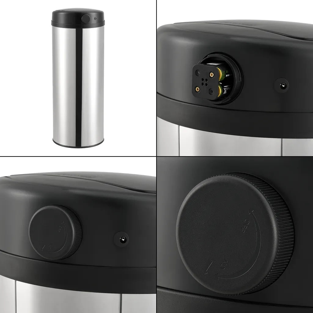  Sensor-Mülleimer 47L Abfalleimer Mit Sensorautomatik Kücheneimer Mit Sensor Edelstahl Silber