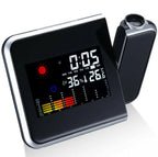  LCD Wecker Funkuhr LED Funkwecker Snooze Alarm Tischuhr Mit Projektion