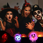  50 Stück 3D-Halloween-Leuchtringe, Spielzeuge, Halloween-Party, Gastgeschenke Für Kinder Und Erwachsene, Blinkender LED-Ring, Leuchtet Im Dunkeln, Partyzubehör, Halloween, Goodie Bag Füllstoffe, Keine Süßigkeiten-Geschenktüten
