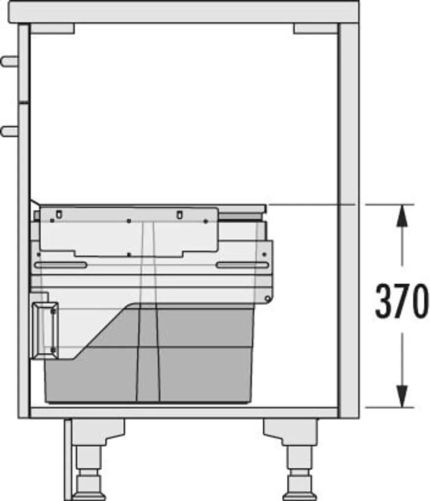  Hailo Abfallsammler 3610851 Cargo Für 60cm Schrankauszug